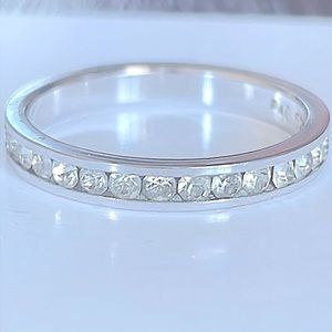 ✨SALE✨ 925 SILVER STAMPED FASHION BLING RING SIZE 8